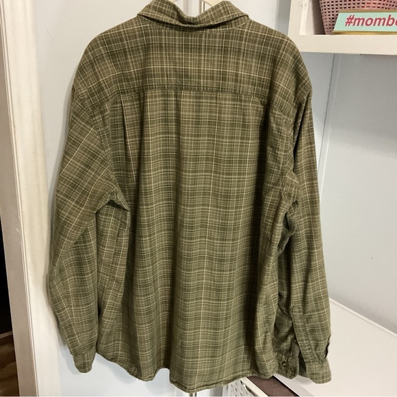 Carhartt Olive Long Sleeve Button Down Shirt Size L - Picture 4 of 6